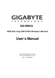 Gigabyte GN-WBKG User Manual