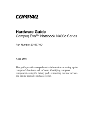 HP Evo n400c Compaq Evo Notebook N400c Hardware Guide