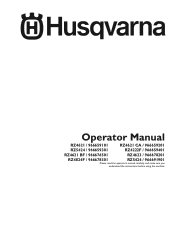 Husqvarna RZ4621 Owners Manual