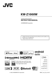 JVC KW-Z1000W Instruction Manual America