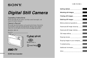 Sony DSC T1 Operating Instructions