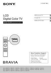Sony KDL-40EX710 Setup Guide (Operating Instructions)