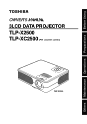 Toshiba TLP-X2500 User Manual