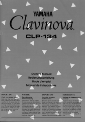 Yamaha CLP-134 Owner's Manual (image)