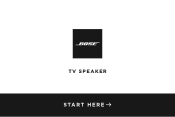 Bose TV Speaker Multilingual Quick Start Guide