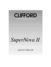 Clifford SuperNova 2 Owners Guide
