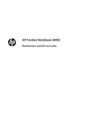 HP Pavilion 15-ab000 Pavilion Notebook AMD Maintenance and Service Guide 1