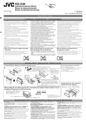 JVC KD-X40 Installation Manual
