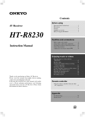 Onkyo HT-R8230 Owner Manual
