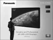 Panasonic 98 Large Format 4K Professional Display Brochure
