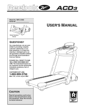 Reebok Acd3 Treadmill User Manual