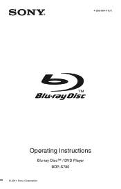 Sony BDP-S780 Operating Instructions