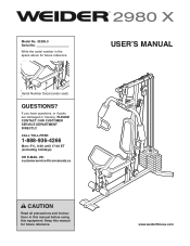 Weider 2980 X Canadian English Manual