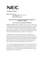 NEC AS171-BK AS171-BK : press release