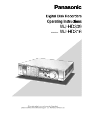 Panasonic WJHD316 WJHD309 User Guide