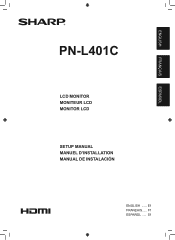 Sharp PN-L401C PN-L401C Quick Start Setup Guide