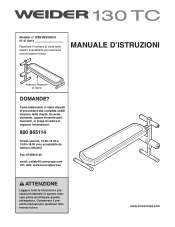 Weider 130 Tc Bench Italian Manual