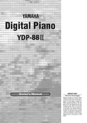 Yamaha YDP-88II Owner's Manual