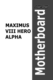 Asus ROG MAXIMUS VIII HERO ALPHA MAXIMUS VIII HERO ALPHA Users manual English