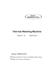 Haier HWM90-287S User Manual