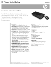 HP FQ481AA HP Wireless Comfort Desktop - Datasheet