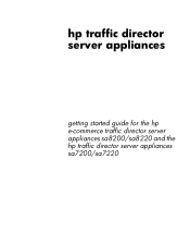 HP P4522A hp traffic director server appliances 7200/7220/8200/8220 getting started guide