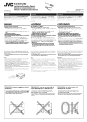 JVC KD-DV4200 Installation Manual