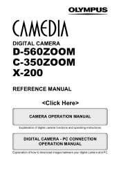 Olympus D560 D-560 Zoom Reference Manual - English (6.6MB)