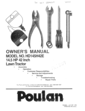 Poulan HD145H42E User Manual