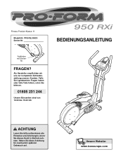 ProForm 950 Rxi German Manual