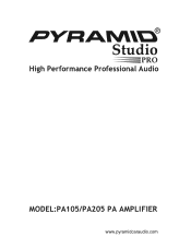 Pyle PA105 Instruction Manual