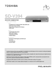 Toshiba SD V394 Printable Spec Sheet