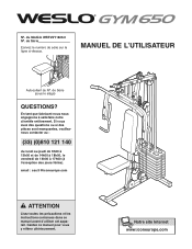 Weslo Gym 650 French Manual