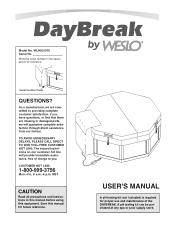 Weslo Wl Daybreak 3person Spa English Manual