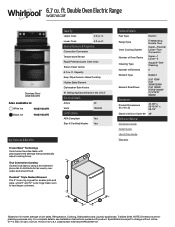 Whirlpool WGE745C0F Specification Sheet