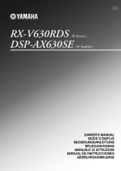Yamaha DSP-AX630SE Owner's Manual