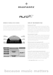 Marantz Auro-3D Upgrade Auro 3D Explanation Sheet in English