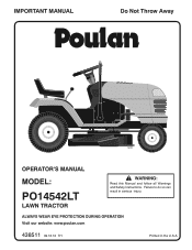 Poulan PO14542LT User Manual