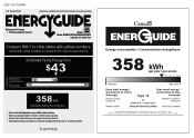 RCA RFR836 Energy Label