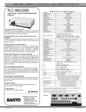 Sanyo PLC-WXU300 Print Specs