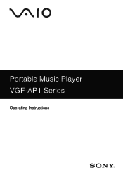 Sony VGF-AP1L Operating Instructions