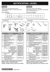 Brother International LX3817 Notification about included accessories