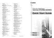 Canon CanoScan D1230UF CanoScan D1230U/D2400U Quick Start Guide