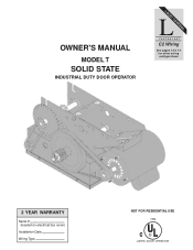 LiftMaster T T LOGIC VERSION 1 Manual