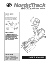 NordicTrack 9600 Elliptical Trainer Uk Manual