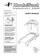 NordicTrack Viewpoint 3500 Treadmill English Manual