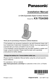 Panasonic KXTGA300 Expand Digital Handset-install - Eng/spa