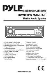 Pyle PLCD36MRW Owners Manual