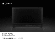 Sony BVMX300 Product Brochure (BVM-X300 4K OLED Master Monitor)