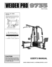 Weider Pro 9735 English Manual